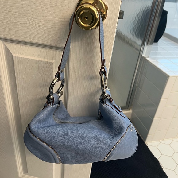 Burberry Light Blue Leather Shoulder Bag - Picture 2 of 3